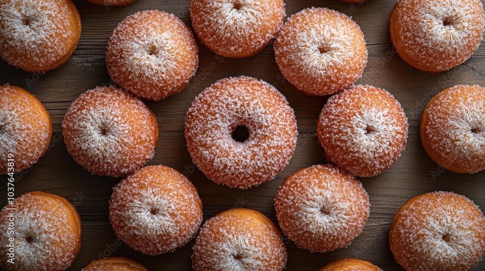 Poster circular array of lamingtons in australia: capturing the sweet symmetry from above