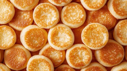 Delightful Poffertjes in the Netherlands - Top-Down View of Circular Arrangement with Gentle Curves