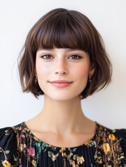 Fototapeta premium short bangs hairstyle