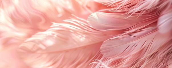 Pink feathers soft and cozy