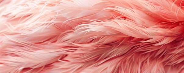 Pink feathers soft and cozy close up details