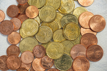 pile of euro coins