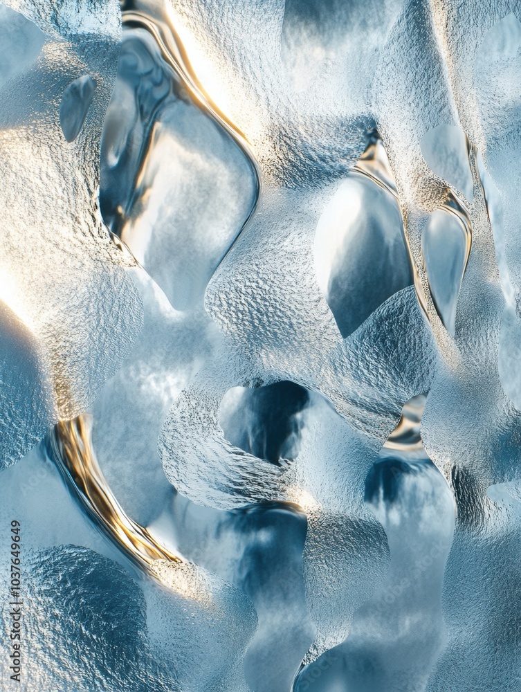 Poster delicate, swirling patterns of frost create an intricate tapestry, showcasing the beauty and complex
