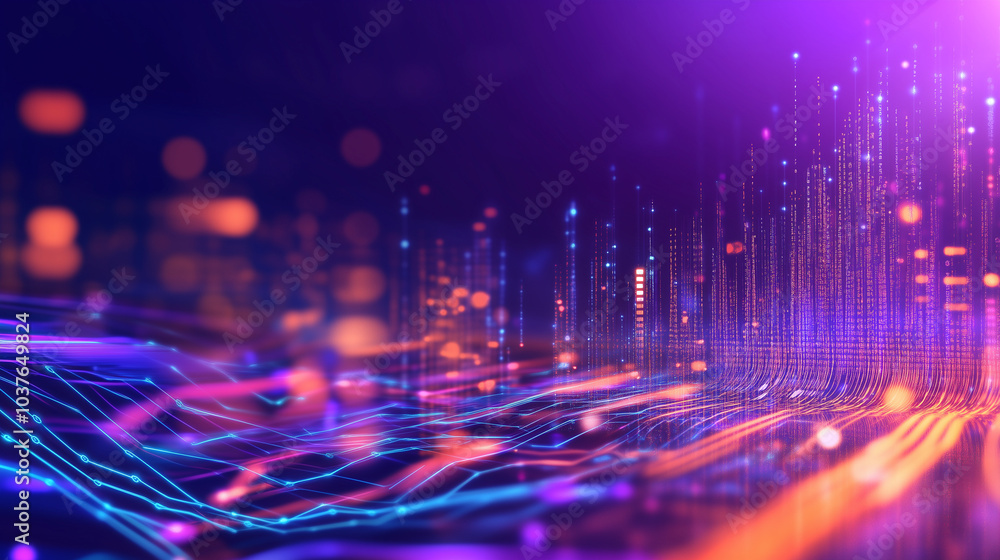 Poster ai cybersecurity interface with holographic data visuals