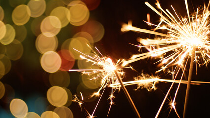 magical sparks for holiday celebration background