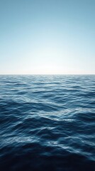 Obraz premium Calm Ocean Waves with Blue Gradient Sky