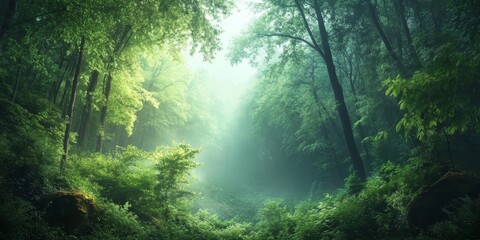 Fototapeta premium A wide, scenic view of a forest.