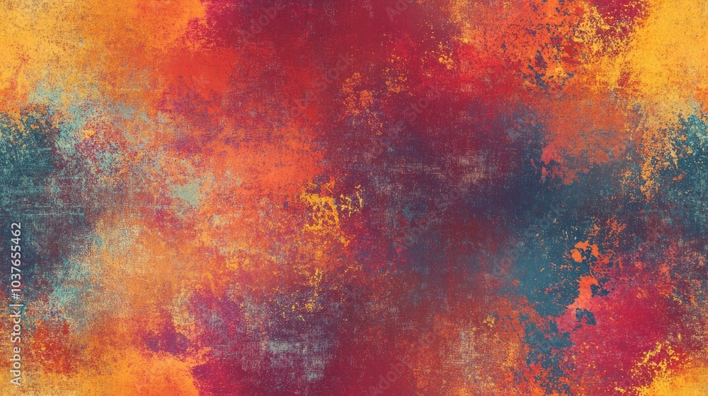Poster abstract vibrant background featuring a multicolored blurred pattern with grunge textures