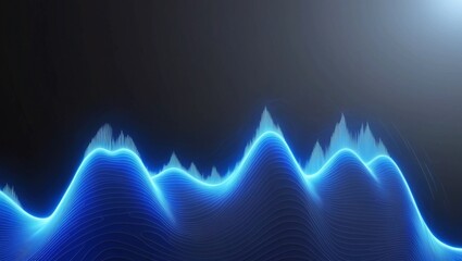 Blue Sound Wave Visualization