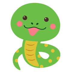 年賀状素材 巳年 かわいい蛇イラスト