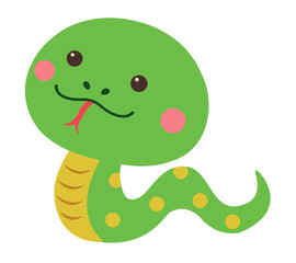 年賀状素材 巳年 かわいい蛇イラスト