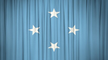Micronesia flag, Federated States of Micronesia and Theater Curtain Image.