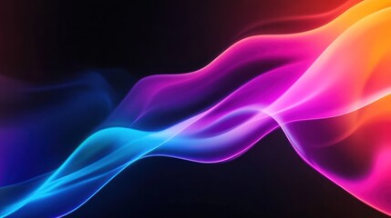 Naklejka premium Abstract Colorful Flowing Waves