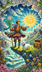 Fototapeta premium The Fool Male Tarot Card