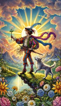 Allegorical Figure Representing Curiosity, Adventure and Inner Child