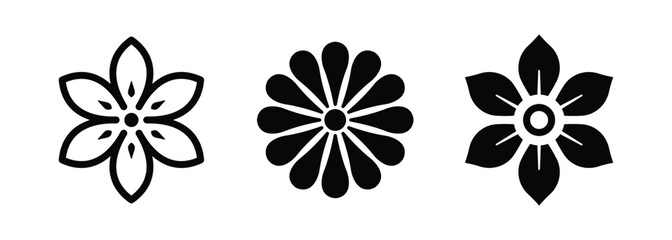 Vector Set Of Flower Icons