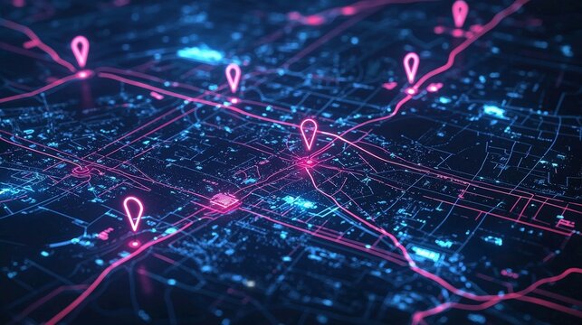 A digital map displaying crime hotspots in a city, with markers indicating recent incidents
