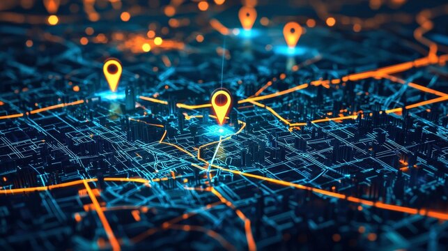 A digital map displaying crime hotspots in a city, with markers indicating recent incidents