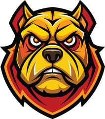 Fototapeta premium Fierce Bulldog Mascot Logo Design Illustration