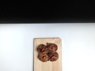 Perkedel, made of mashed potatoes and minced meat. Indonesian fried patties