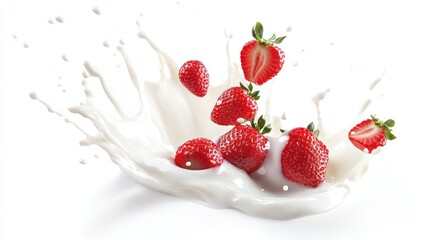 Milk Splash with Strawberries