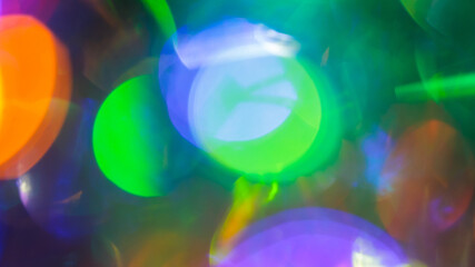 Colorful Defocused Bokeh Lights on Flowing Gradient Background for Joyful Celebration