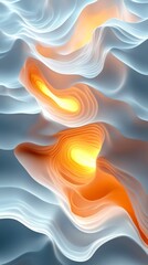 Obraz premium 3D Beige Abstract waves background 