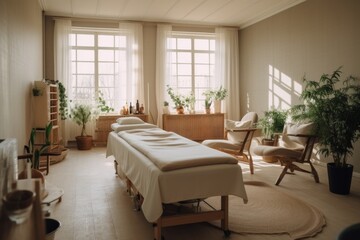 Fototapeta premium Interior of a empty modern massage salon