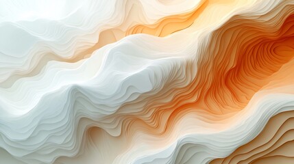 Obraz premium Abstract beige background with 3d waves