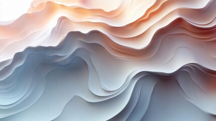 Obraz premium Abstract beige background with 3d waves