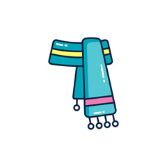 Colorful winter scarf design illustration