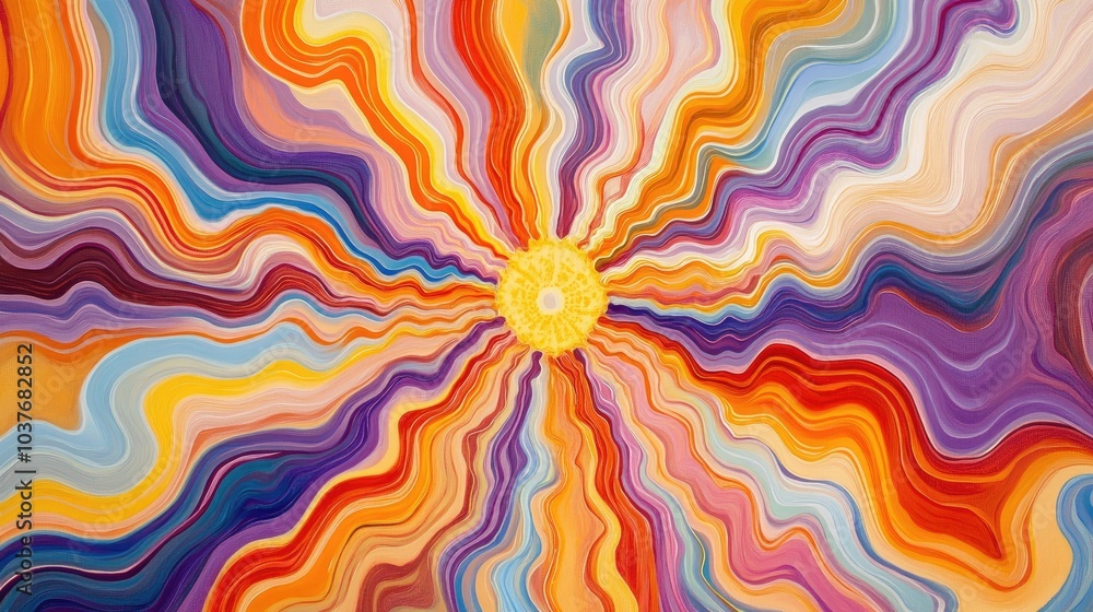 Poster radiant flow of abstract patterns