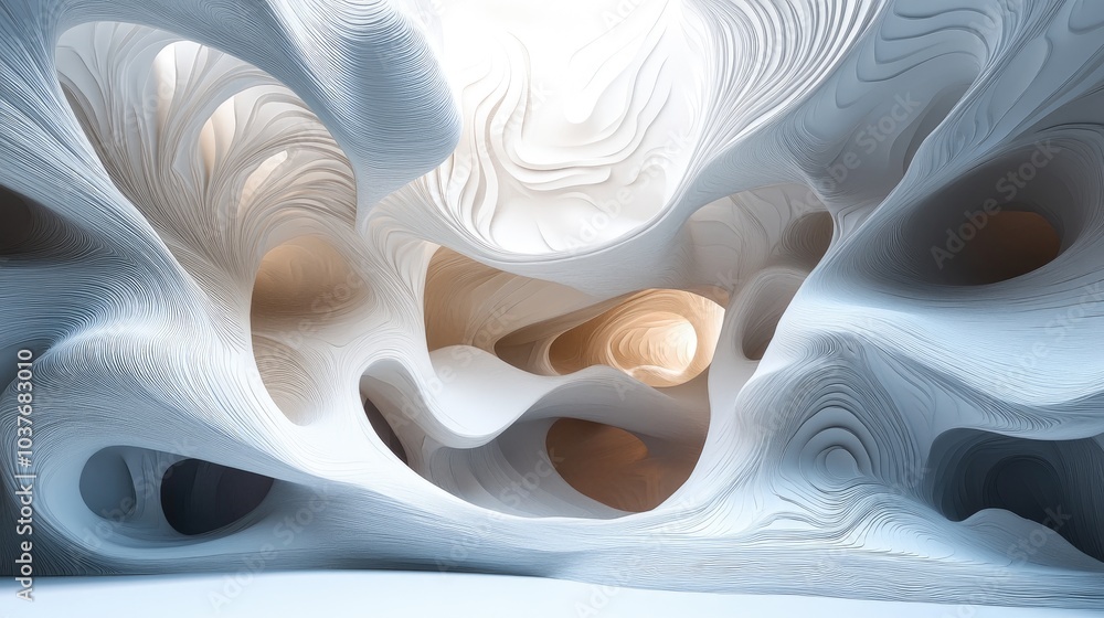 Poster fantasy 3d rendering featuring an abstract background design