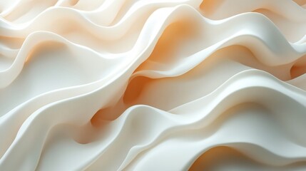 Obraz premium 3D White curves texture pattern