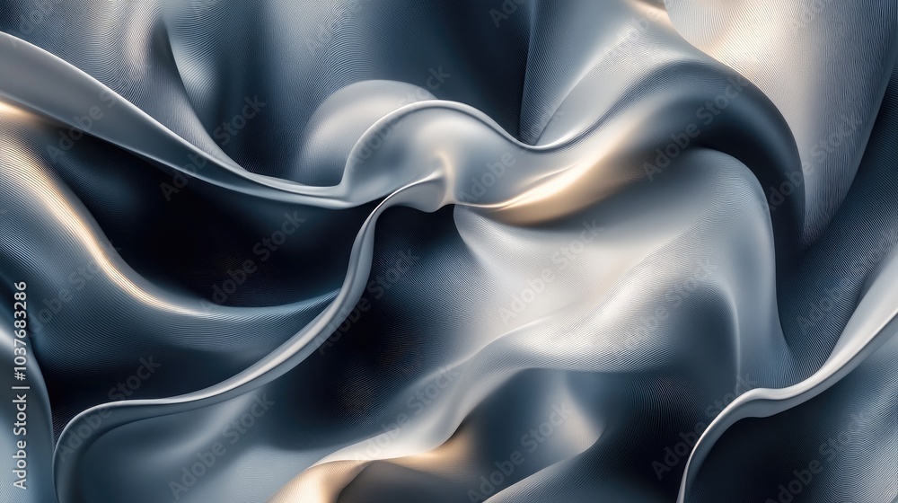 Poster elegant gray abstract background featuring flowing shapes