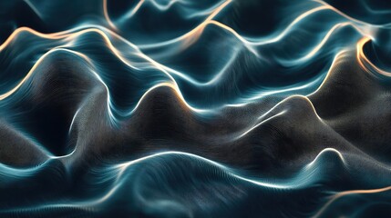 Obraz premium Abstract wavy backdrop featuring intricate line art designs