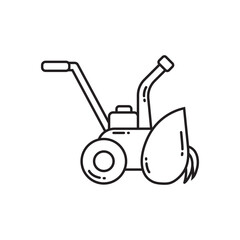 Snow blower truck icon illustration