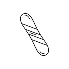 Ski board winter sports line icon illustration