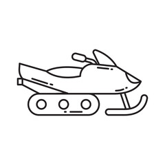 Snowmobile snow sport icon illustration