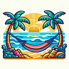 Illustration of a beach background