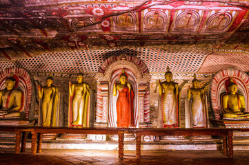 Sri lankan Buddhist cave temple, Dambulla. 