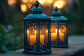 The Diyas or Indian style decorative lamps are characterized by their intricate designs using candles to illuminate the intricate patterns. They are often used during festivals such as Diwali.