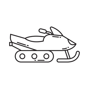 recommend clip art: Snowmobile snow sport icon illustration