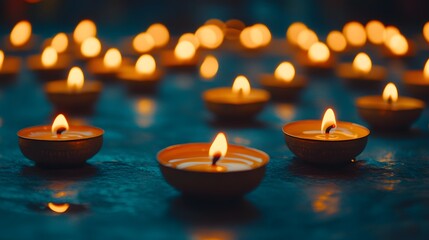 The Diyas or Indian style decorative lamps are characterized by their intricate designs using candles to illuminate the intricate patterns. They are often used during festivals such as Diwali.
