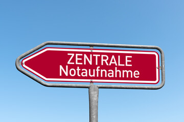 Wegweiser, Zentrale Notaufnahme