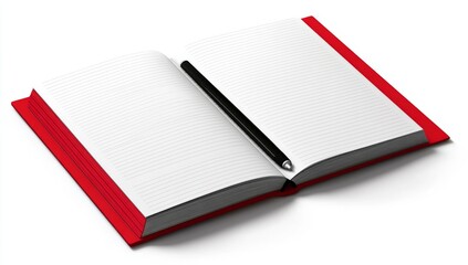 Isolated notebook page featuring unique stationary design.