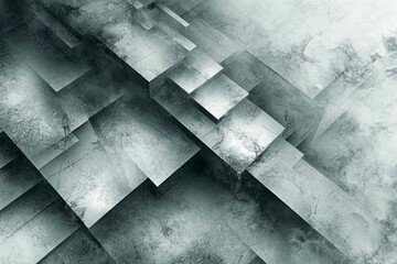 Abstract Gray Geometric Pattern with Weathered Texture