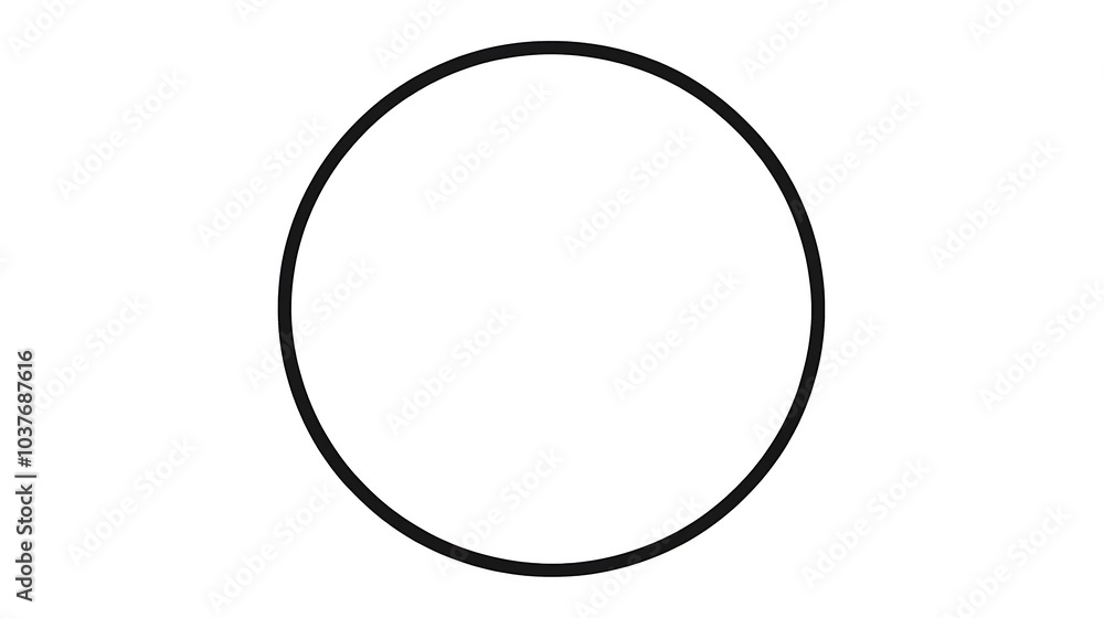 Poster an outline of a circle with smaller circles inside, designed for children to explore shapes