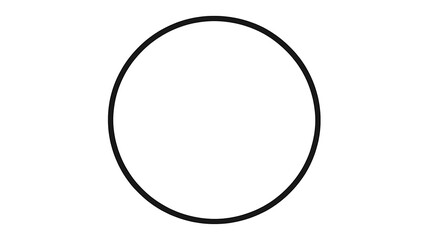 An outline of a circle with smaller circles inside, designed for children to explore shapes