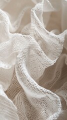 Macro shot of intricate white porous structure. natural formations, organic patterns, detailed texture